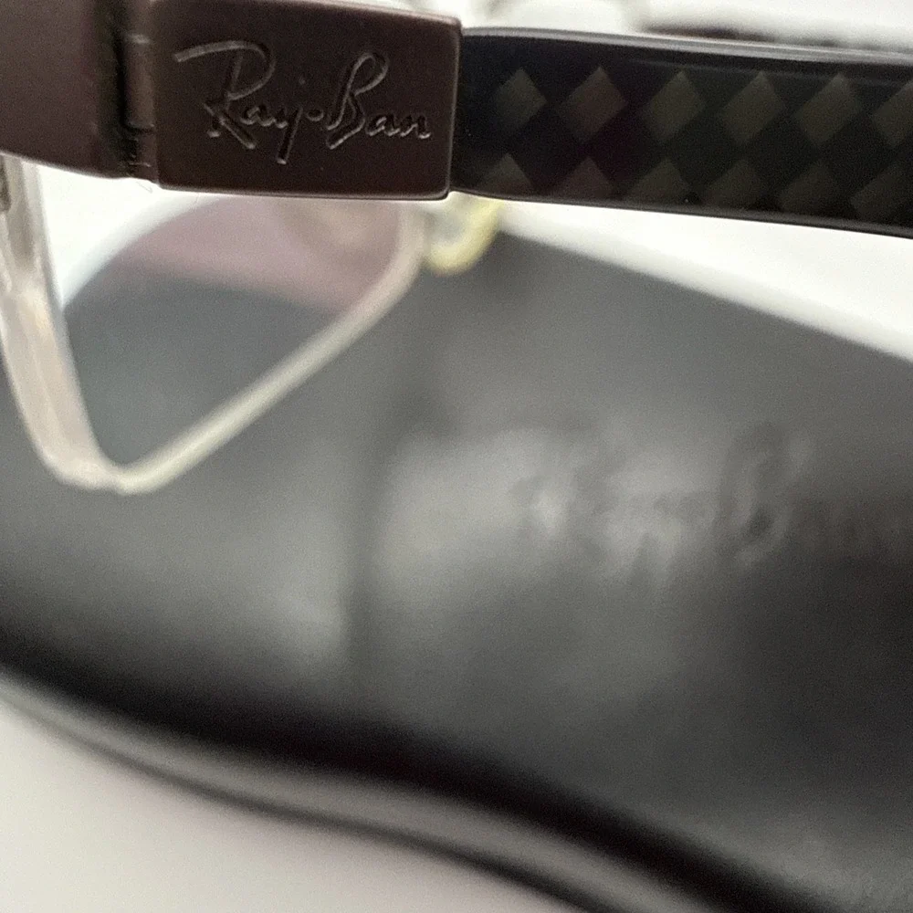 RayBan RB8407 2709 SilverCarbonFiber HalfRim Eyeglass Frames Only 52-17 140/Case